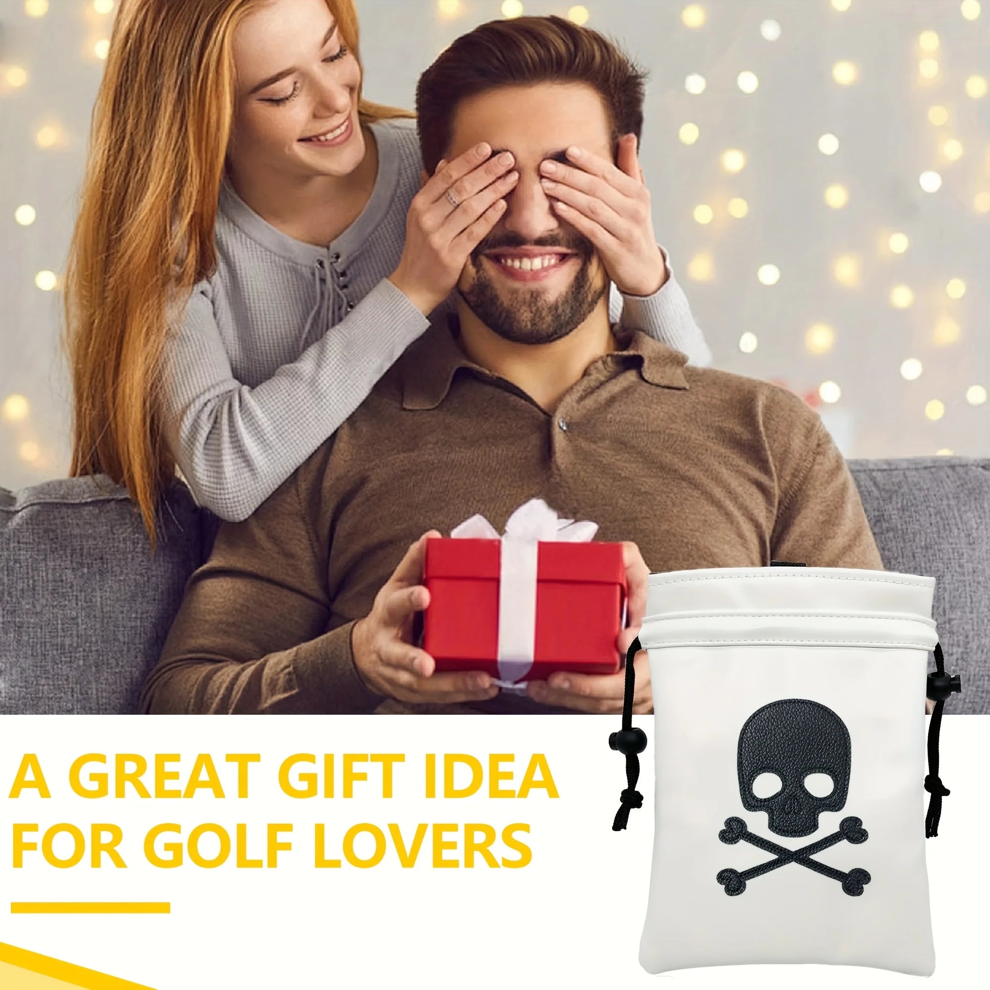 Golf course golf balls and serving upright bags with drawstrings - portable and durable golf club accessories for men and women