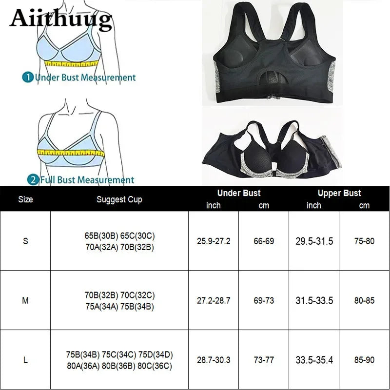 Aiithuug Sports Bras High Impact Sportswear Push Up Bralette Top Fitness Running Yoga Bra Sports Bras for Gym Women Sport Bra