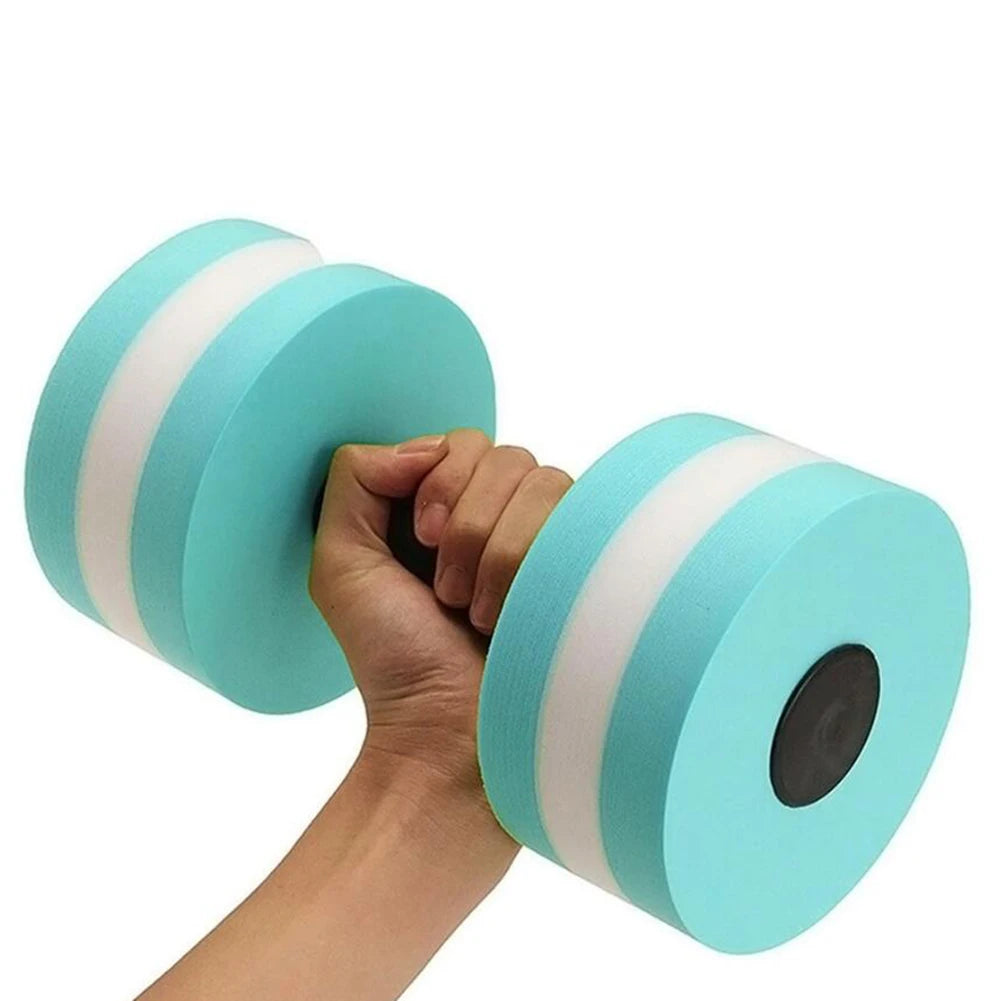 2pcs High Quality Dumbbells Fitness Equipments EVA Foam Aqua Dumbbells for Water Aerobics Swim Pool Float Aquatic Barbell