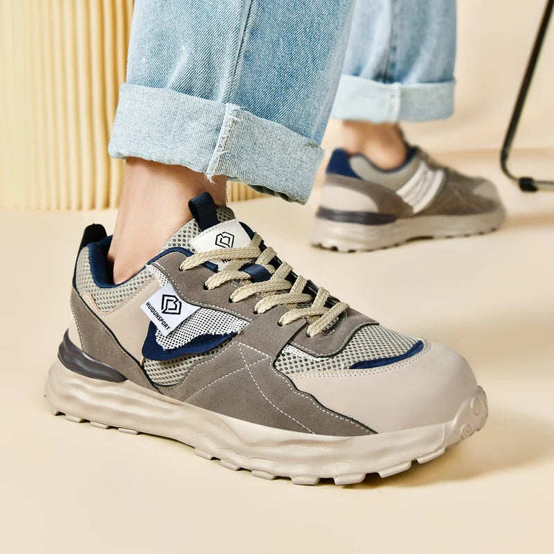 Safety Shoe Men Work Shoes Lightweight Comfortable Safety Sneakers with Steel Toe Caps Breathable Non-Slip male Work Sneakers