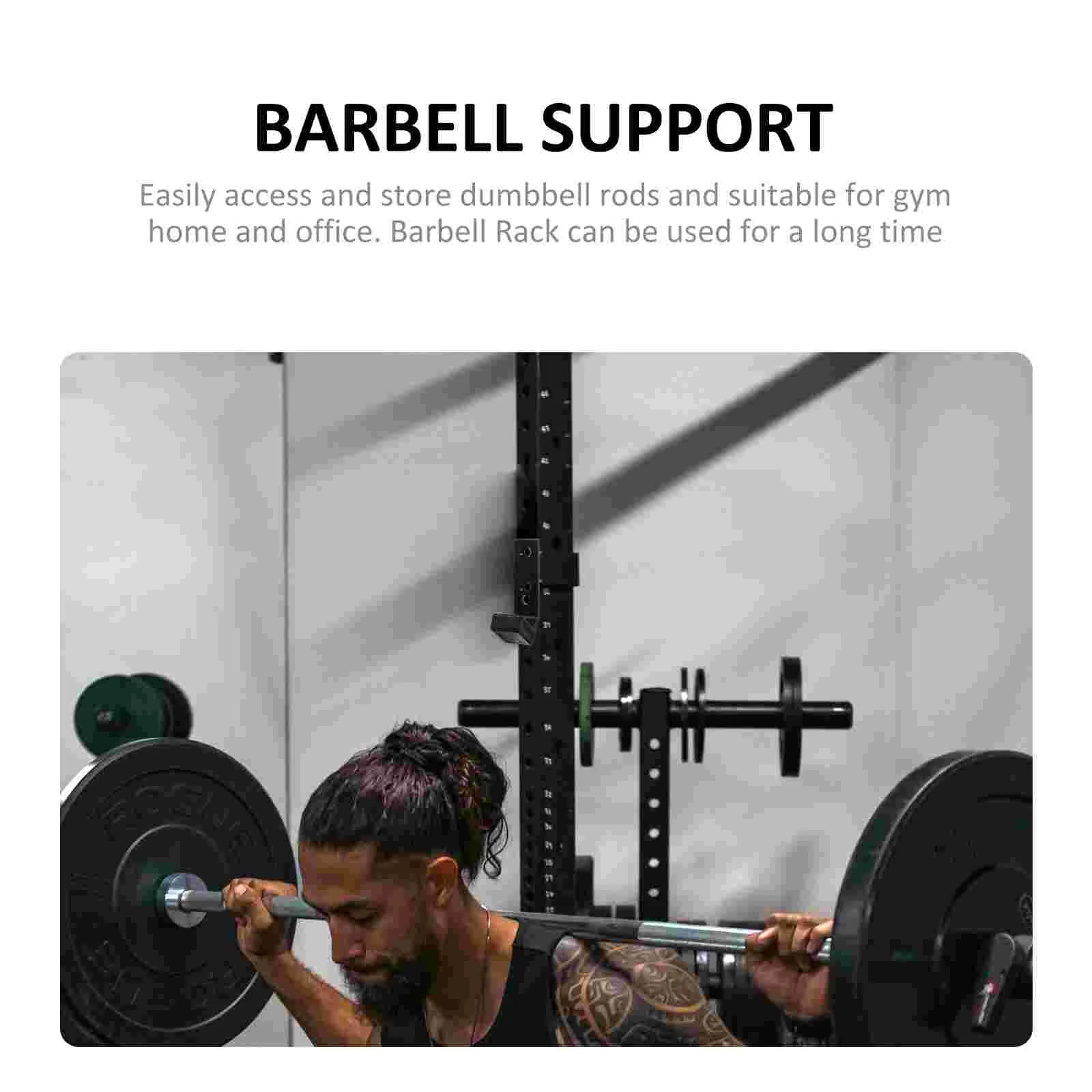 2 Pcs Shelf Bracket Barbell Stand Support Dumbbell Gym Equipment Holder Heavy Duty Clothes