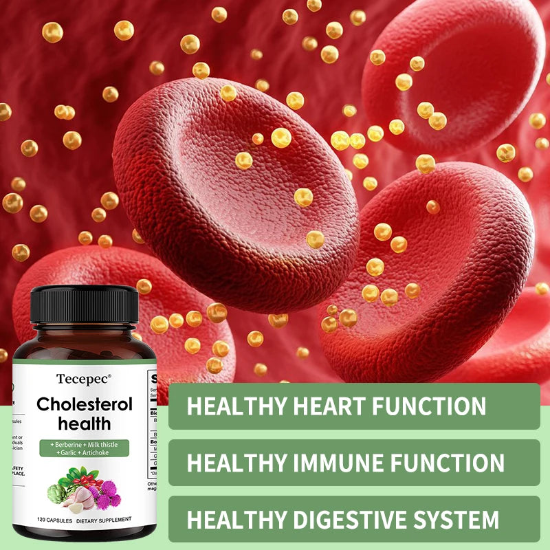 Cholesterol Supplements - Improves Blood Circulation, Supports Cardiovascular Health, and Strengthens The Immune System