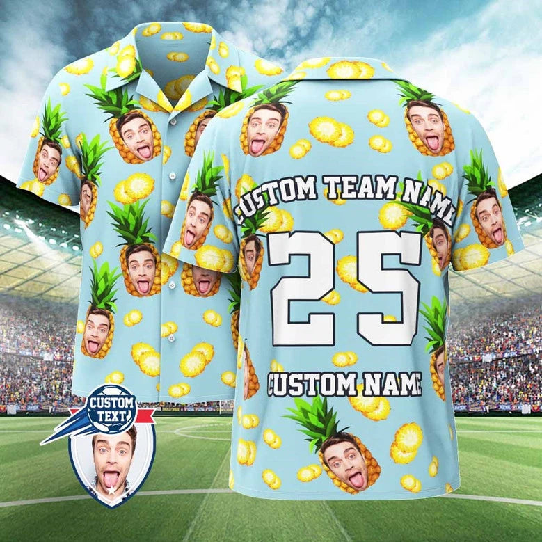 Custom Sports Soccer Team Uniform DIY Name 2025 Summer Male Clothing Outdoor Flower Personality Face Funny Shirts Blouse Tee Top