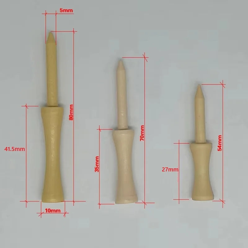 Step Down Golf Tees Wooden 50pcs One Pack