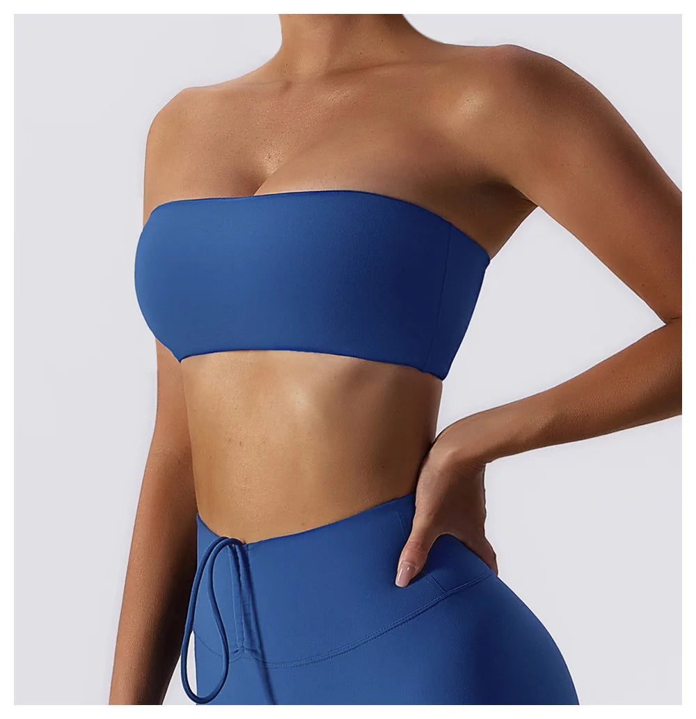 Sports Bras For Women Strapless Bra Padded Top Stretchy Fitness Yoga Tops Bra Sportwear Exercise Clothes Sports Underwear