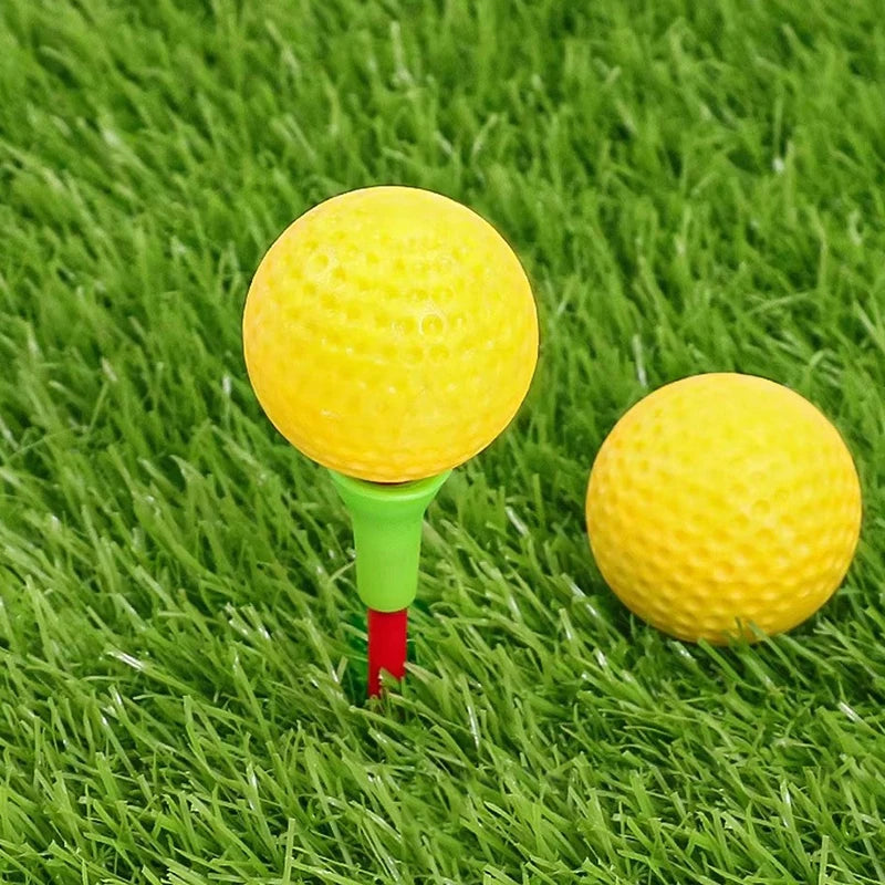 42.67mm Yellow PU Golf Training Balls Practice Balls for Beginners Pros High Quality Soft Surface Golf Balls Good Elasticity ZYF