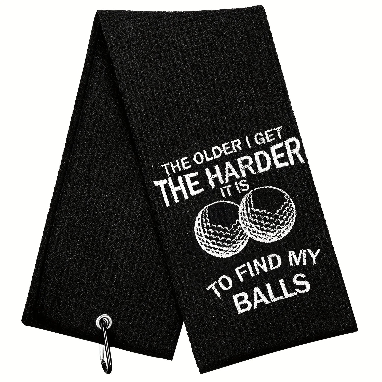 Funny Microfiber Premium Golf Towel, Embroidered Golf Towels for Golf Bags for Men&Women, Golf Accessories for Men Golfers
