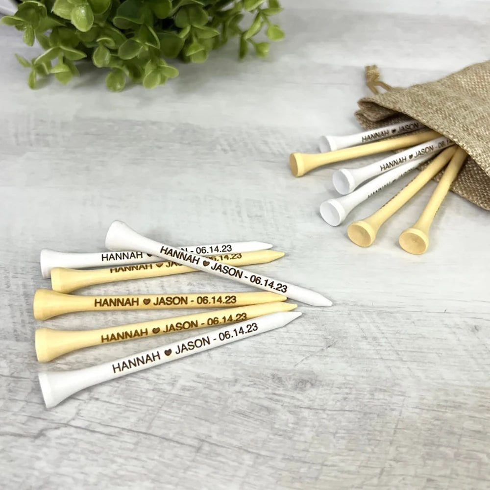 Custom wooden Golf Tees For Wedding Favor Personalized Wedding Gift Engraved Golf Tees Present Special Gift for Golfer