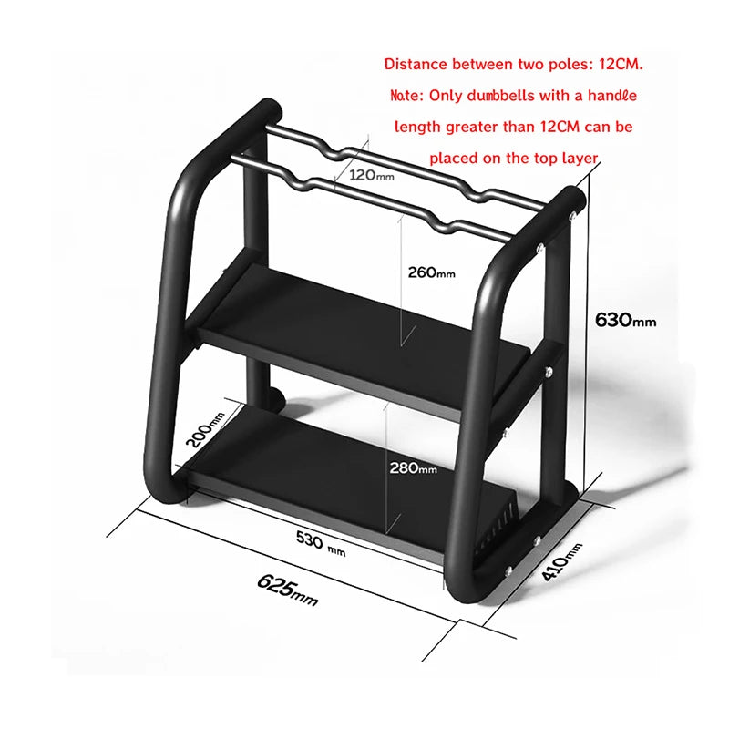 Gym storage rack,Dumbbell Multifunctional Rack, Household Storage, Gym Equipment, Fitness, Sports, Family Use, Floor Stand