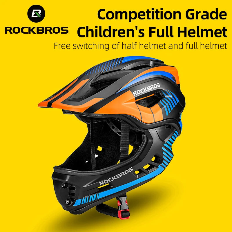 ROCKBROS Child Bicycle Helmet MTB Security Impact Resistant Cycling Helmet Teenagers Sports Safety Protection Helmet Scooter