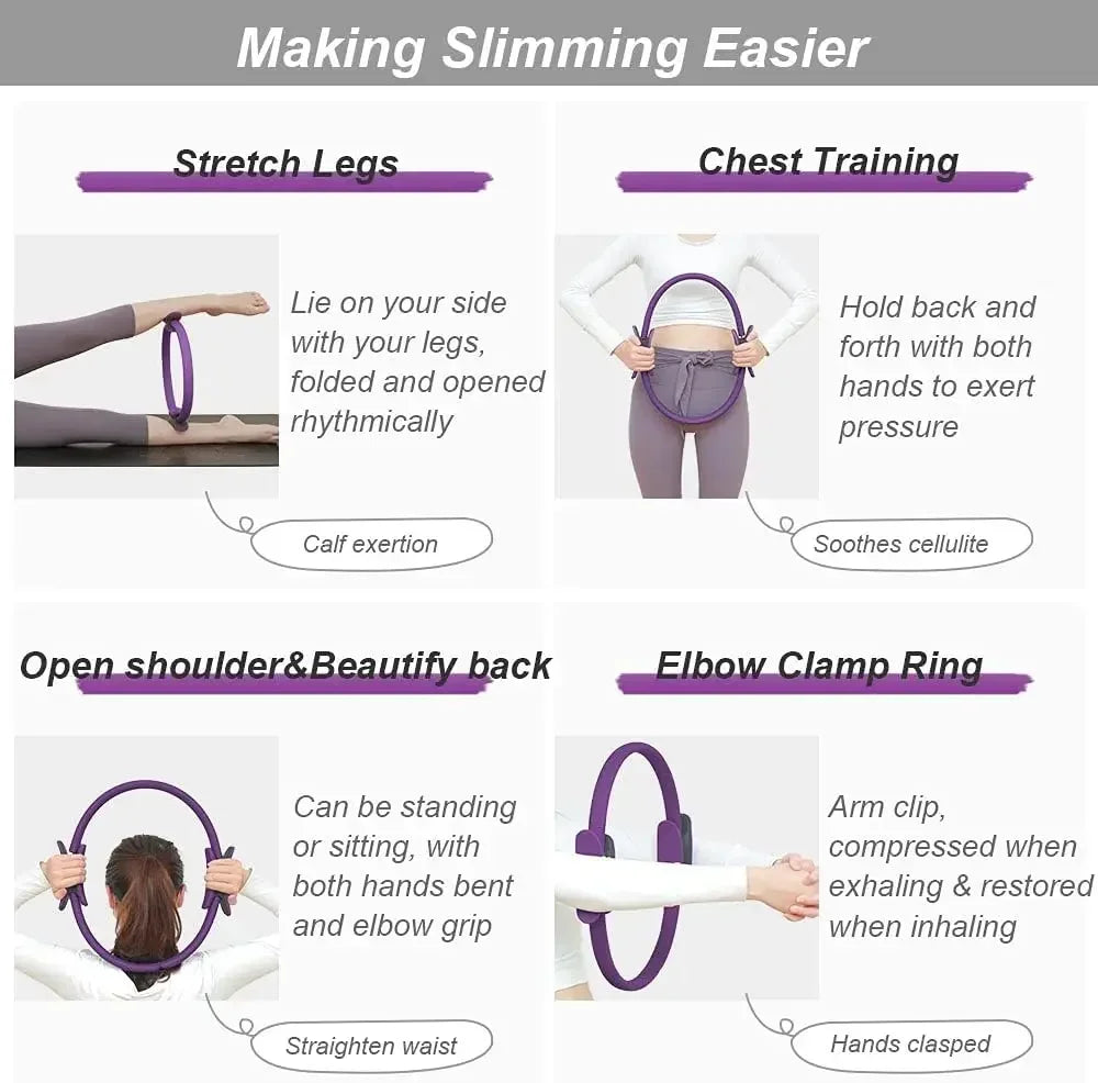 Non-Slip Yoga Pilates Resistance Ring