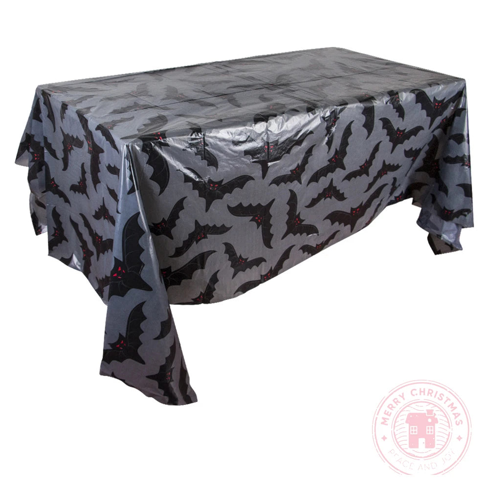 220cm×130cm Christmas Halloween Tablecloth Party Activities Family Parti Decoration Spider Snowman Pumpkin Pattern Tablecloth