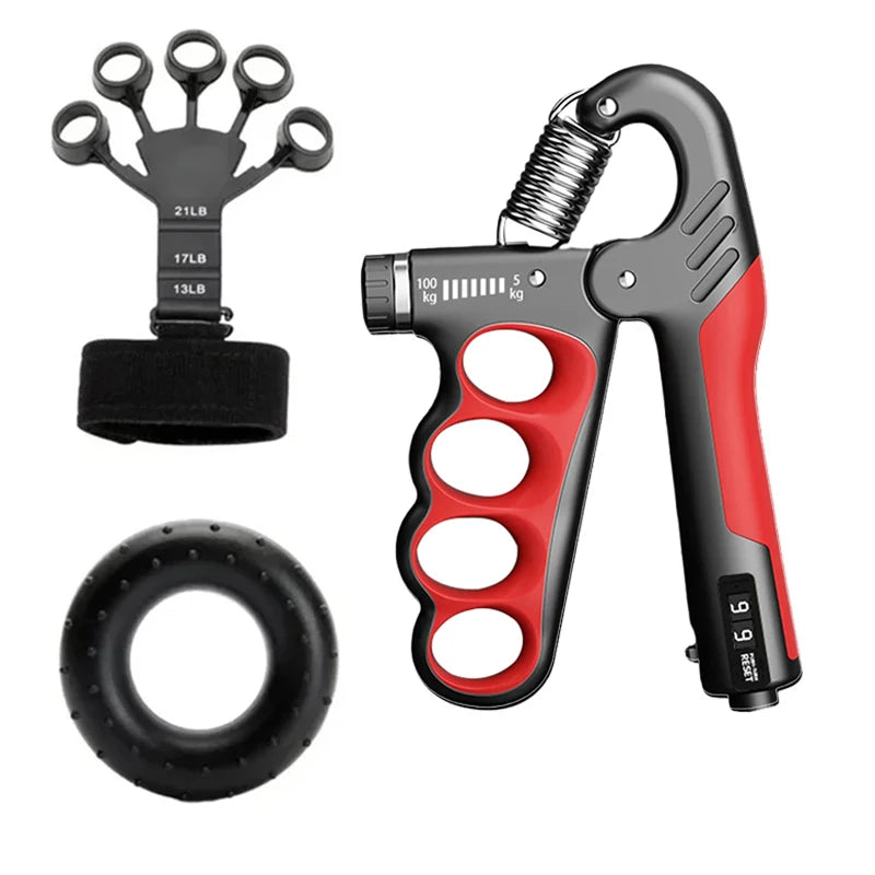 Electronic Counting Hand Grips Strengthener Arm Spring Finger Massager Expander Hand Exercise Gym Fitness Training Wrist Gripper