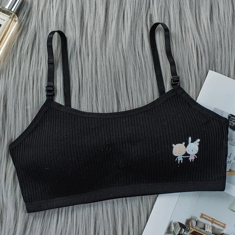 8-16 Years Kids Bras Young Girls Underwear Teenage Training Bras Women Cotton Kids cute Brassiere Tube Tops Girl's Sport Bras