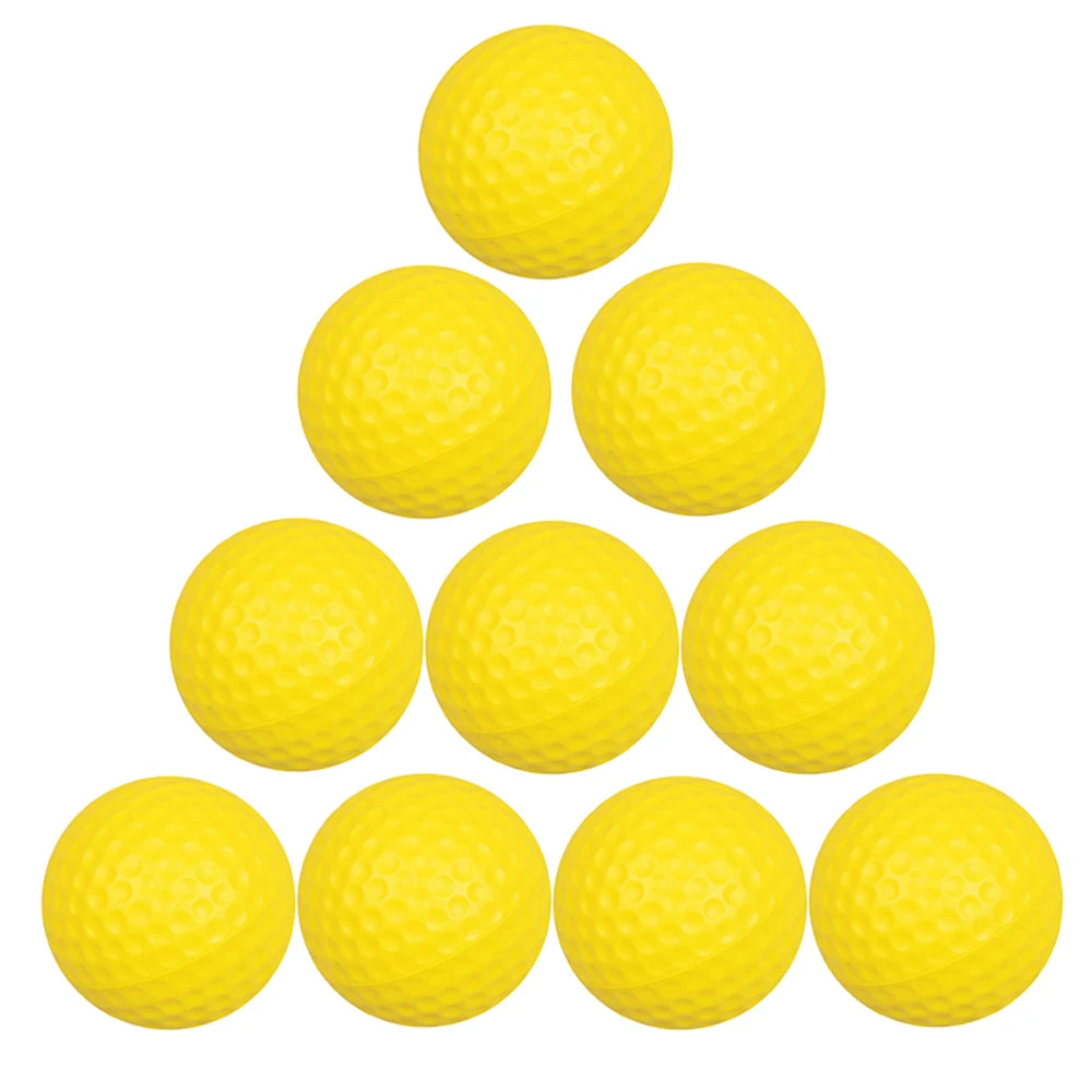 10Pcs PU Foam Golf Balls Sponge Elastic Indoor Practice Training Soft Golf Ball