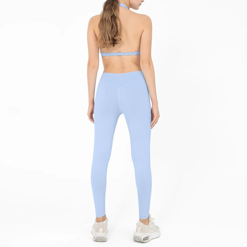 2 Pieces Yoga Set Women Gym Tracksuit Sport Bras Fitness Leggings Outfits Workout Suits Ladies Training Clothes Sets Sportwear