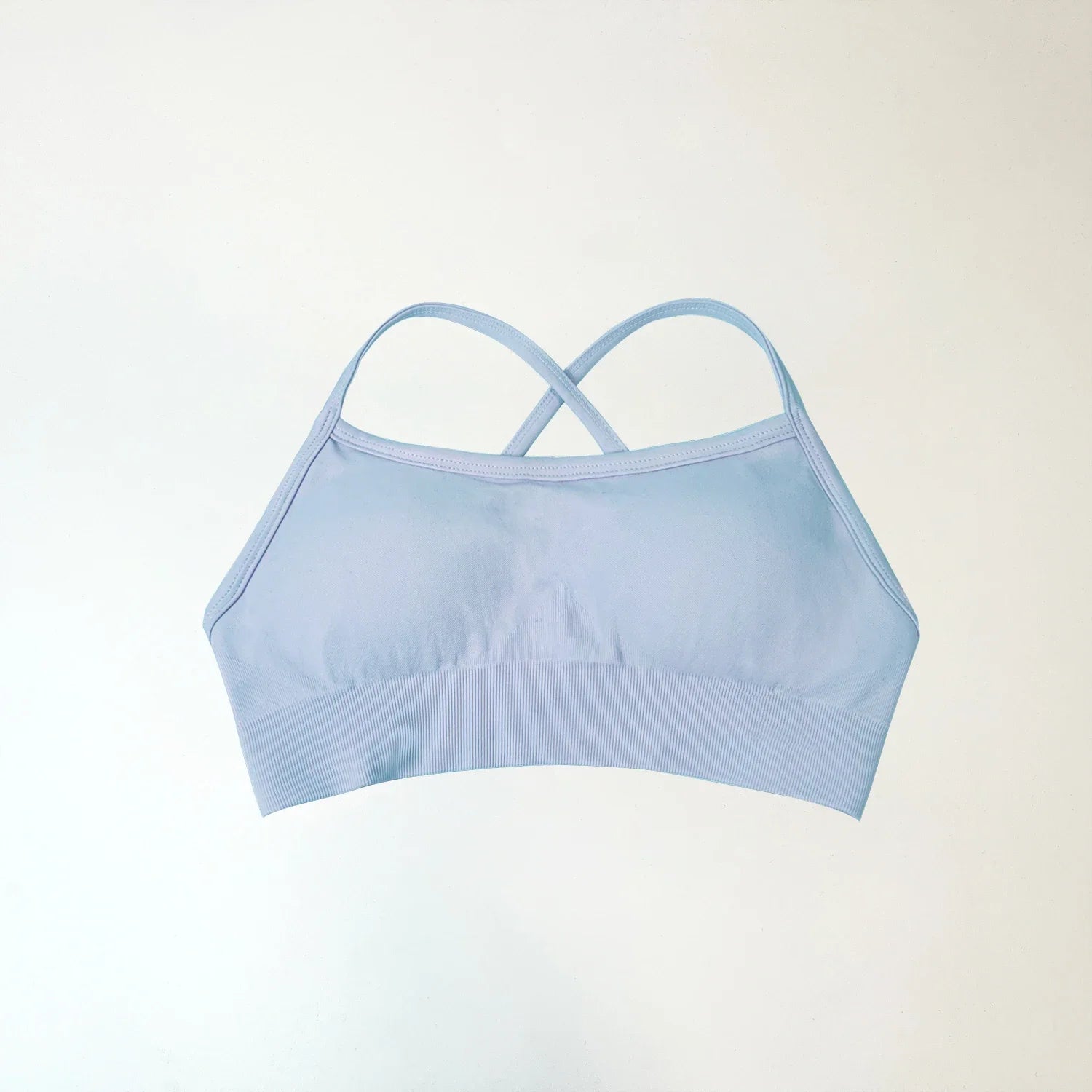 Backless Sports Bra High Support Fitness Underwear Back Cross Gym Crop Top Women Training Running Workout Seamless Bras