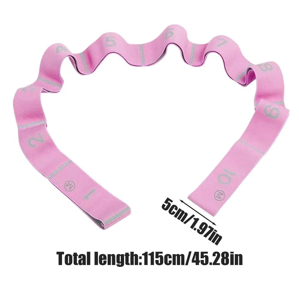 Resistance Band Leg Stretcher With 10 Loops Fitness Strap Elastic Strength Bands For Pilates Yoga Dance And Gymnastics Exercise