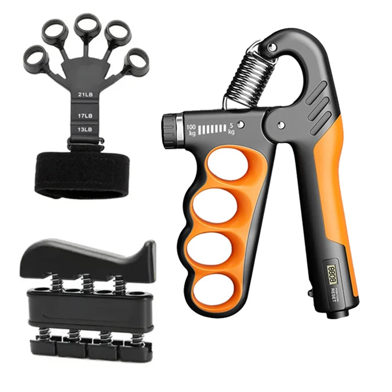 Electronic Counting Hand Grips Strengthener Arm Spring Finger Massager Expander Hand Exercise Gym Fitness Training Wrist Gripper