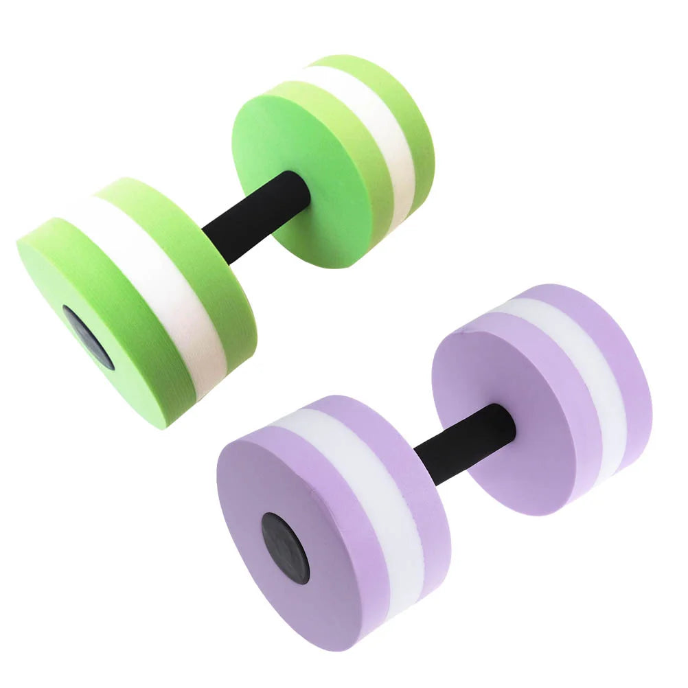 3pcs Water Floating Dumbbells Aqua Barbell Pool Exercise EVA Foam Resistance Weights Swimming Aerobics Fitness Accessories