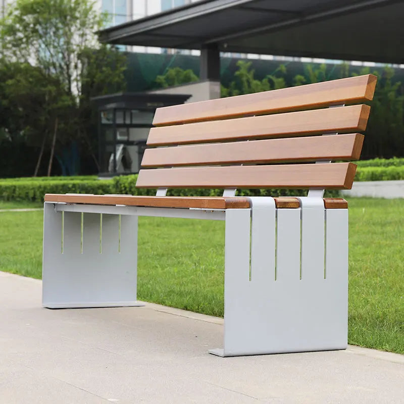 Modern Street Long Benches 2 3 Seaters Heavy Duty Outdoor Waiting Bench Patio Furniture