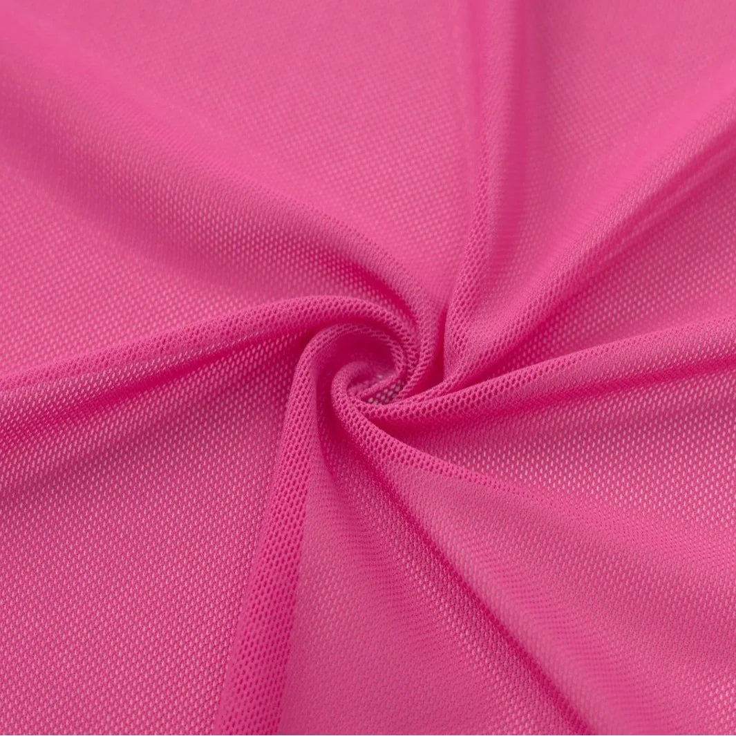 High-elastic Ultrafine Power mesh Net fabric Nude Flesh color 4 Way Stretch Spandex Mesh Underwear Stocking Yoga clothing fabric