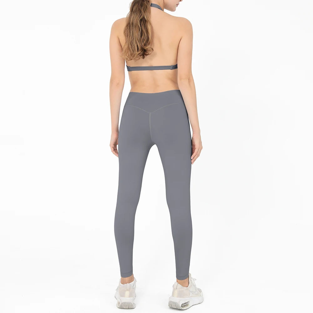 2 Pieces Yoga Set Women Gym Tracksuit Sport Bras Fitness Leggings Outfits Workout Suits Ladies Training Clothes Sets Sportwear