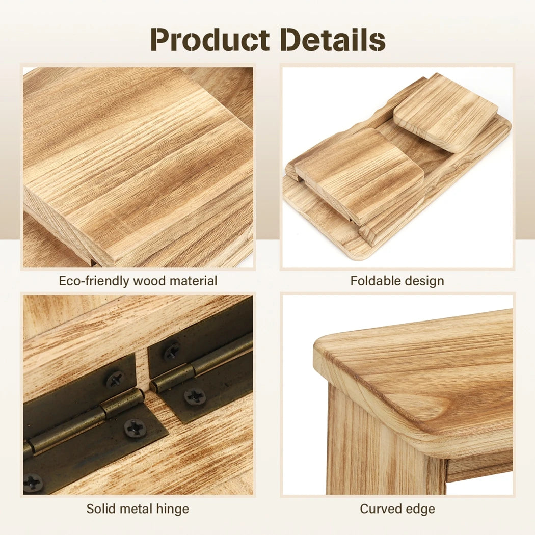 Meditation Bench Wooden Yoga Meditation Bench Foldable Ergonomic Meditation Kneeling Stool Wooden Prayer Bench For Meditation