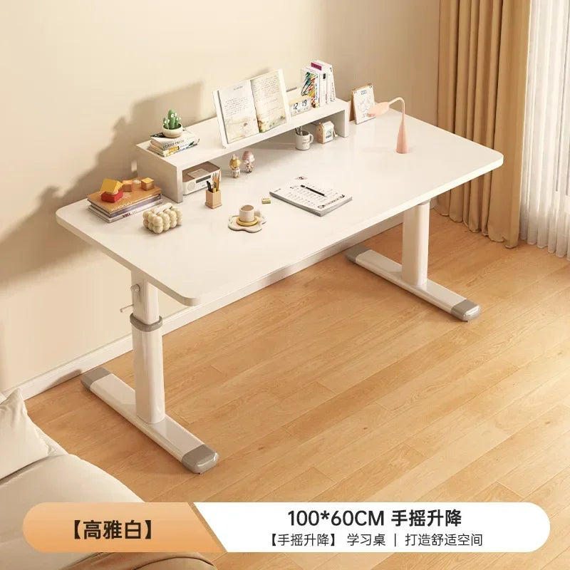 Modern Computer Standing Desk, Adjustable Height Electric Sit Stand Up Down student study Table, 47 Inch Ergonomic Rising Desks