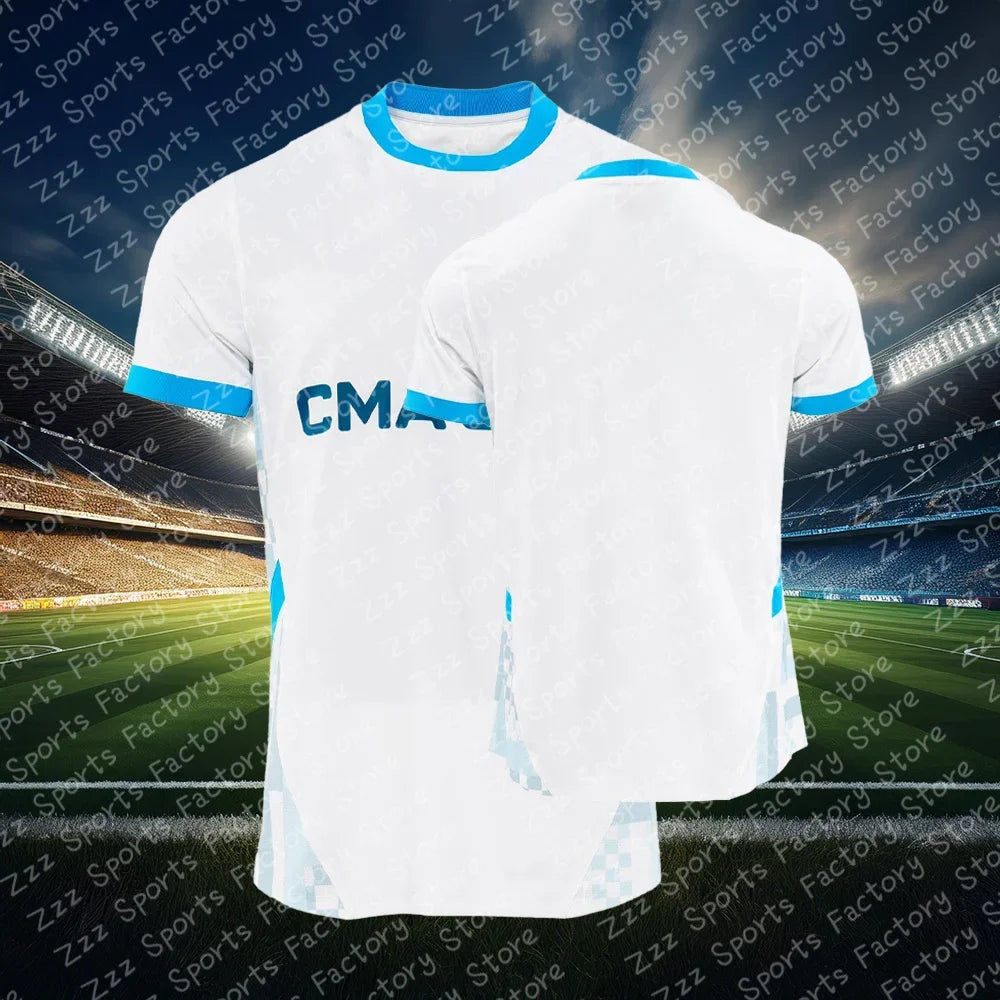Kids Summer Soccer Training Clothing New Arrival Ligue 1 Olympique Marseille Home/Away Football Jersey Men's Oversized T Shirt