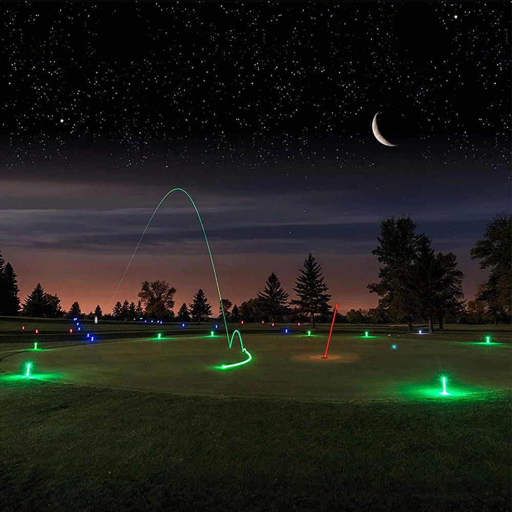 5Pcs LED Light up Golf Balls, Glow in The Dark Night Golf Balls - Multi Colors of Blue, Orange, Red, White, Green, Pink