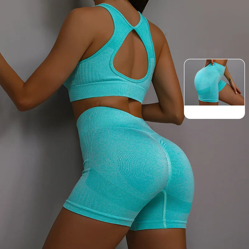 Yoga Suit Yoga Sports Underwear Women's Fitness Suit Vest Running Sports Yoga Shorts Set Yoga Set Workout Set