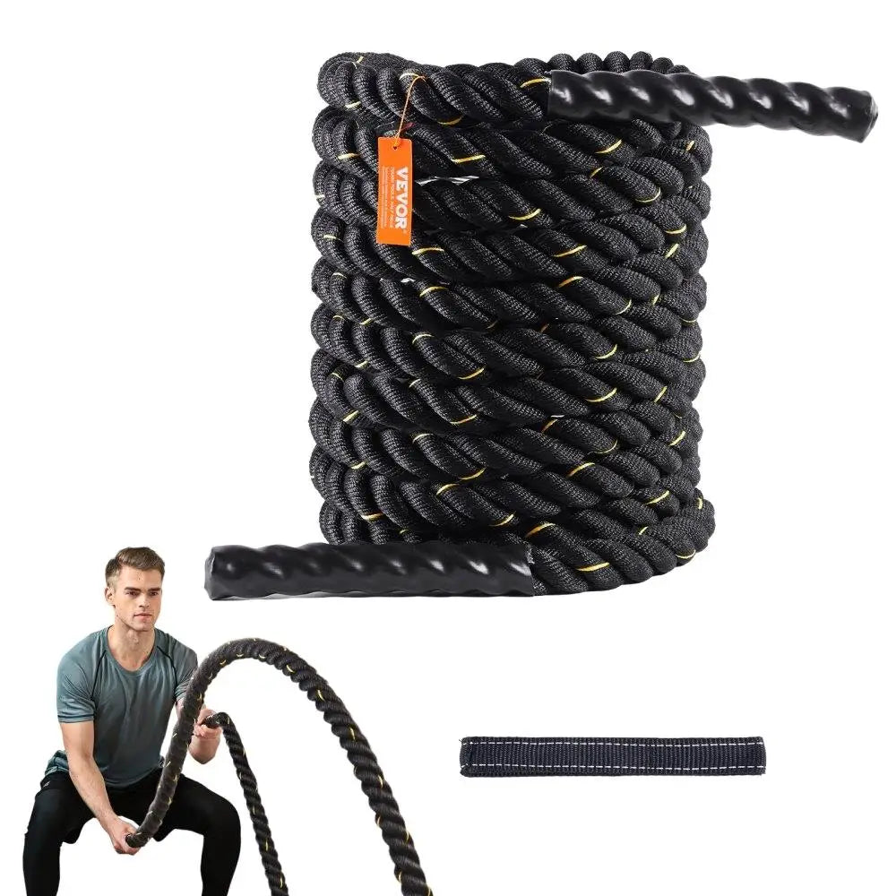 Battle Rope 15inch Heavy Duty 30ft Gym Work out FitnessTraining Equipment