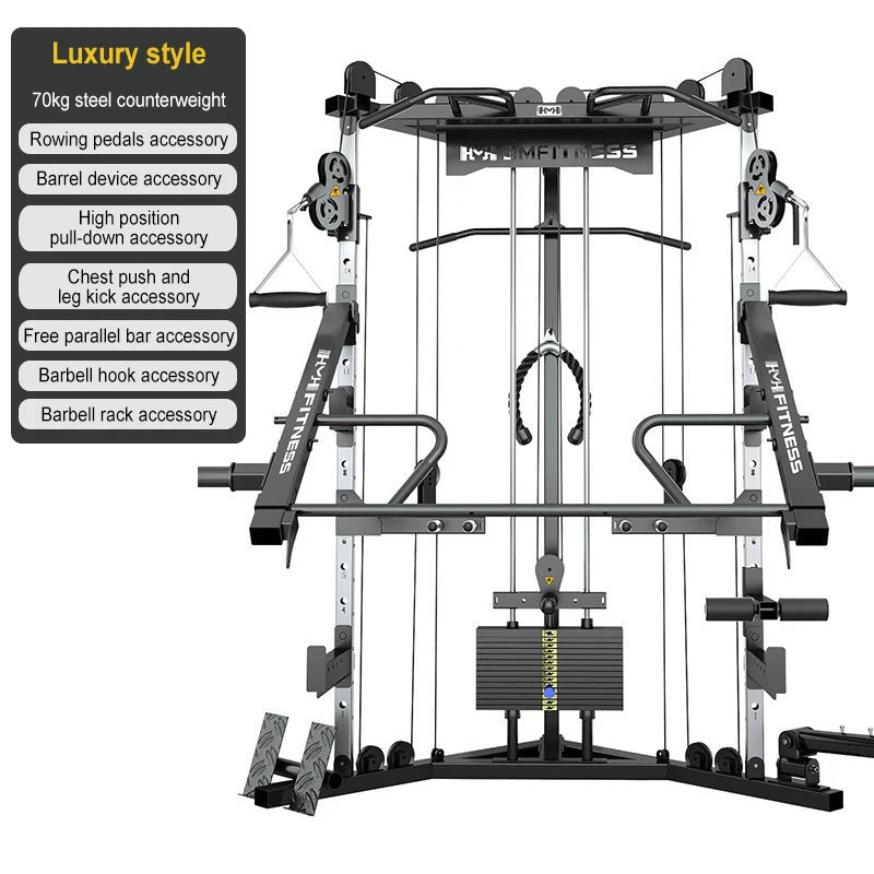 Gym commercial small bird dual arm machine comprehensive training device, multi-functional gantry strength fitness equipment