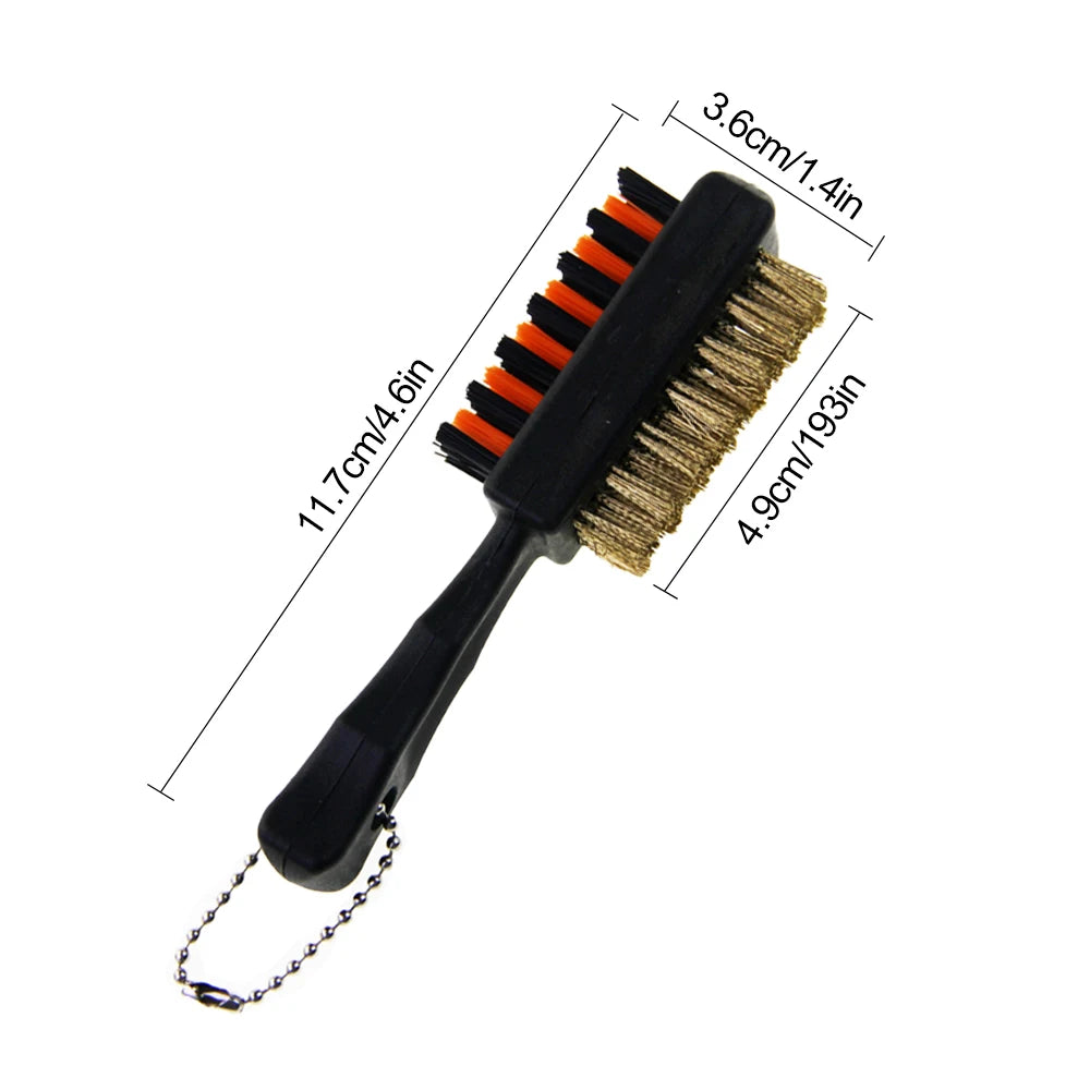 1 Pc Golf Club Brush Groove Cleaner Dual Sided Tools Portable Metal Lightweight Nylon Accessories for Iron Balls Shoes New Gift