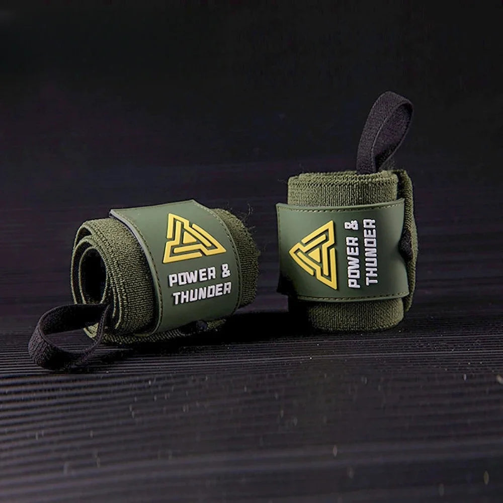 Weightlifting Wristbands Gym Military Wrist Support Crossfit Hand Grips Fitness Glove Workout Pull-ups Deadlift Protect Wrist