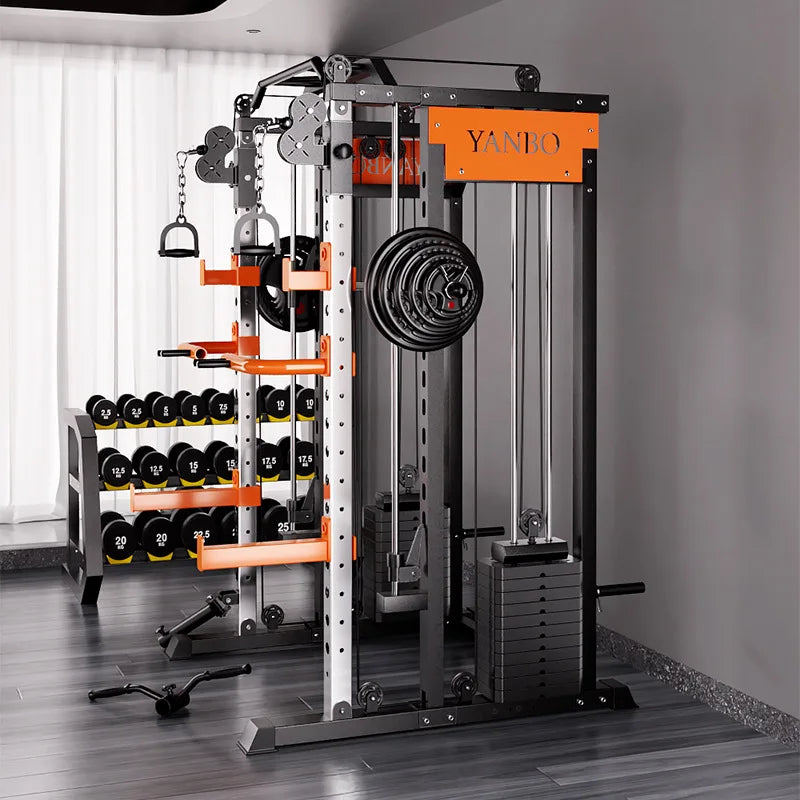 Household & Gym Combination Multifunctional Flying Bird Gantry, Comprehensive Trainer Fitness Equipment, Squat Stand