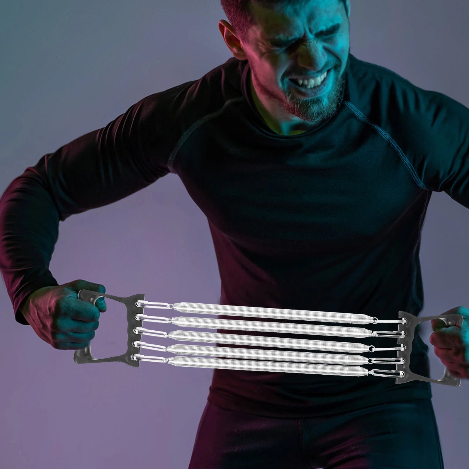 Plastic Handle Spring Chest Expander Adjustable Grip Strength Trainer Fitness Supplies Resistance Bands Chest Workout Tool