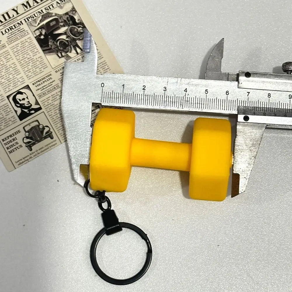Simulation Dumbbells Keyring Kettlebells Water Cups Cool Creative Bag Charm Fitness Series Pendant Car Key Ornament