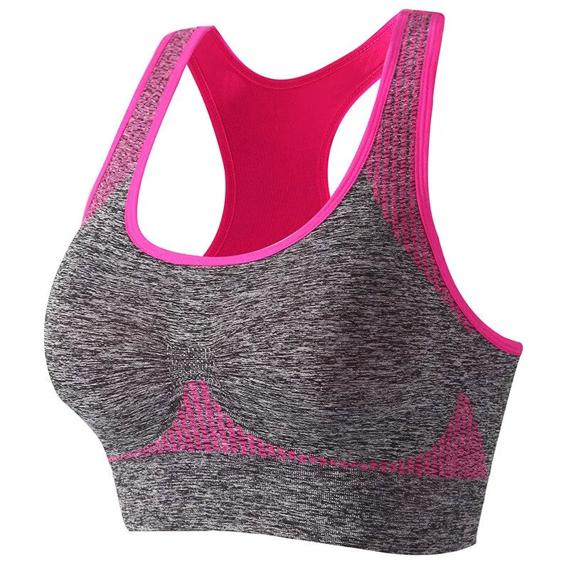 Women's Workout Sports Bras Fitness Backless Padded Ivy Low Impact Bra Yoga Crop Tank Top