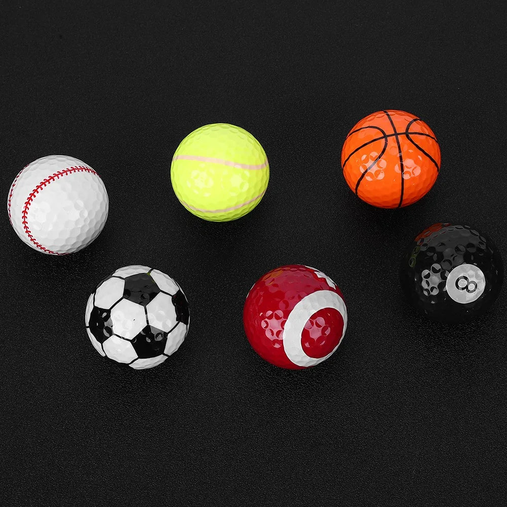 6Pcs Portable Golf Balls Sports Practicing Gift Balls Accessory for Competition Usage