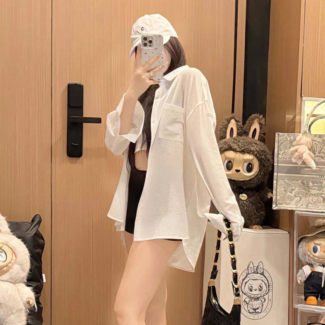 Yoga Shirts Fitness Sport Pilates Loose Comfortable Pocket Jacket Fashion Versatile Summer Sun Protection White Black Shirt Tops