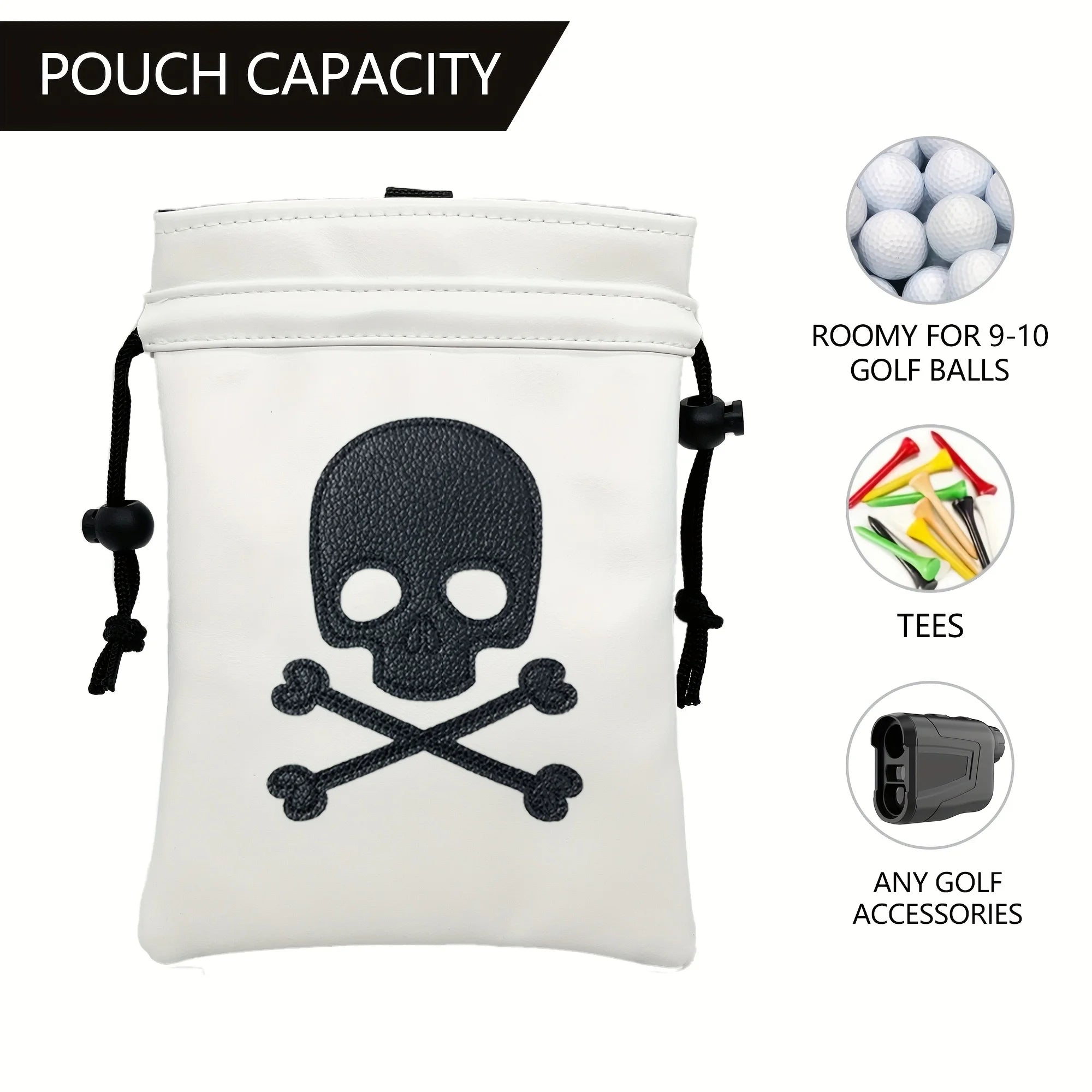 Golf course golf balls and serving upright bags with drawstrings - portable and durable golf club accessories for men and women