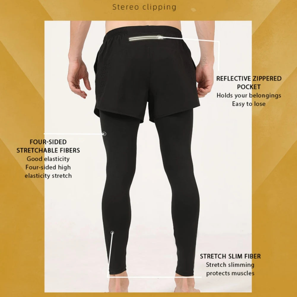 Men’s Fake Two-Piece Outdoor Sport Pants