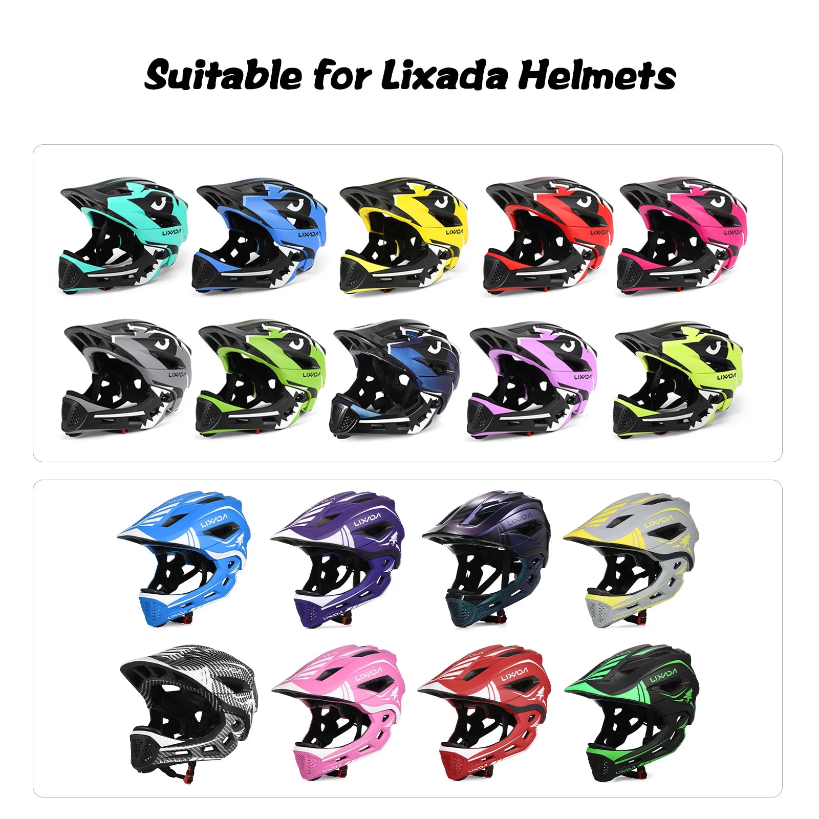 Kids Detachable Full Face Helmet Children Sports Safety Helmet for Cycling Skateboarding Roller Skating