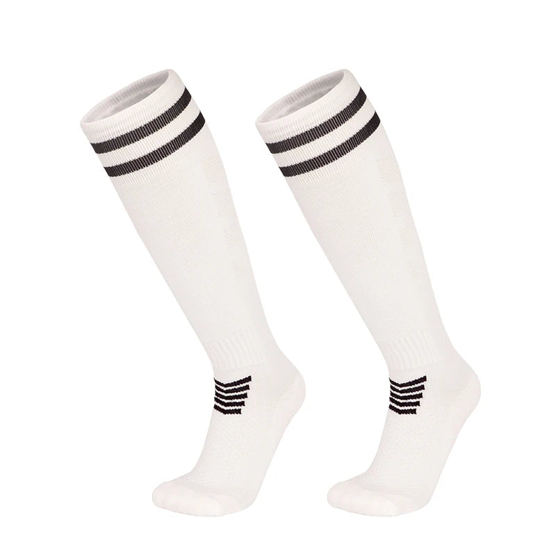 Towel Bottom Soccer Socks Breathable Knee High Training Long Stocking Adults Youths Kids Practical Competition Football Socks