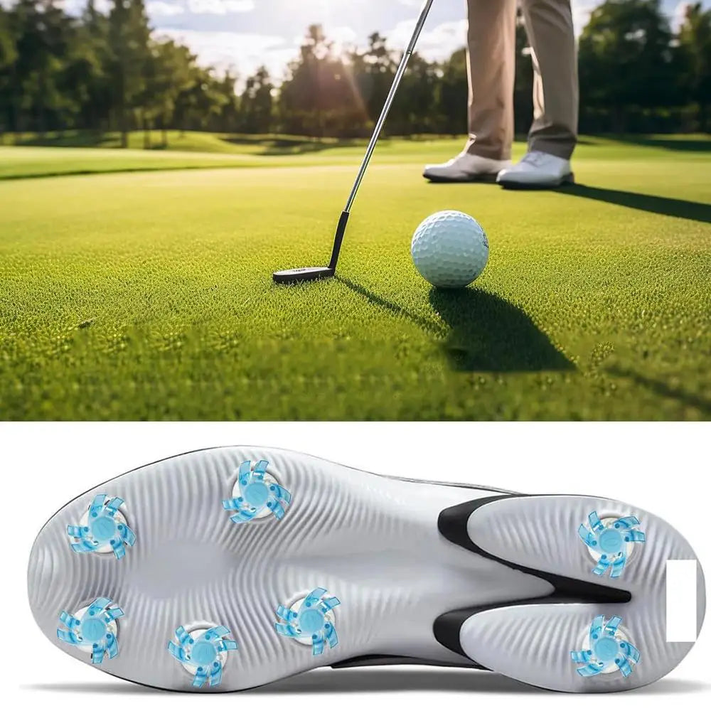 Golf Shoe Spikes Replacements 12 Pieces Footwears Anti Slip Golf Cleat Quick Twist Golf Spikes Golf Cleats Portable Wrench Screw