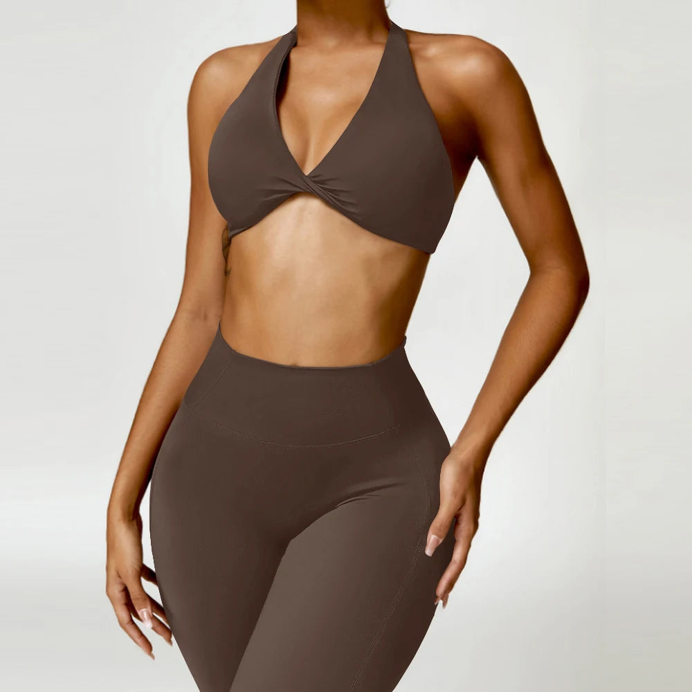 2 Pieces Yoga Set Women Gym Tracksuit Sport Bras Fitness Leggings Outfits Workout Suits Ladies Training Clothes Sets Sportwear