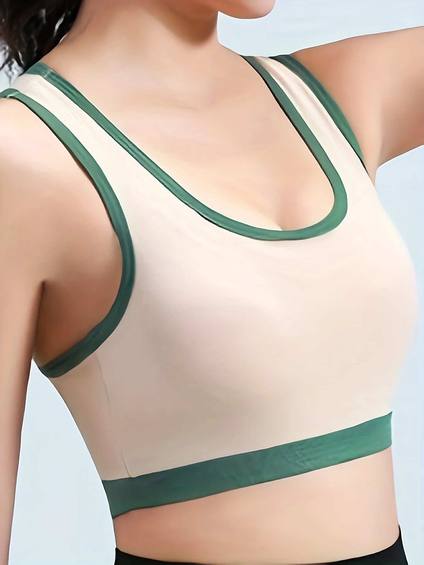 Women's one-piece sports bra, running, fitness, yoga, no steel ring, shock-absorbing, beautiful back bra