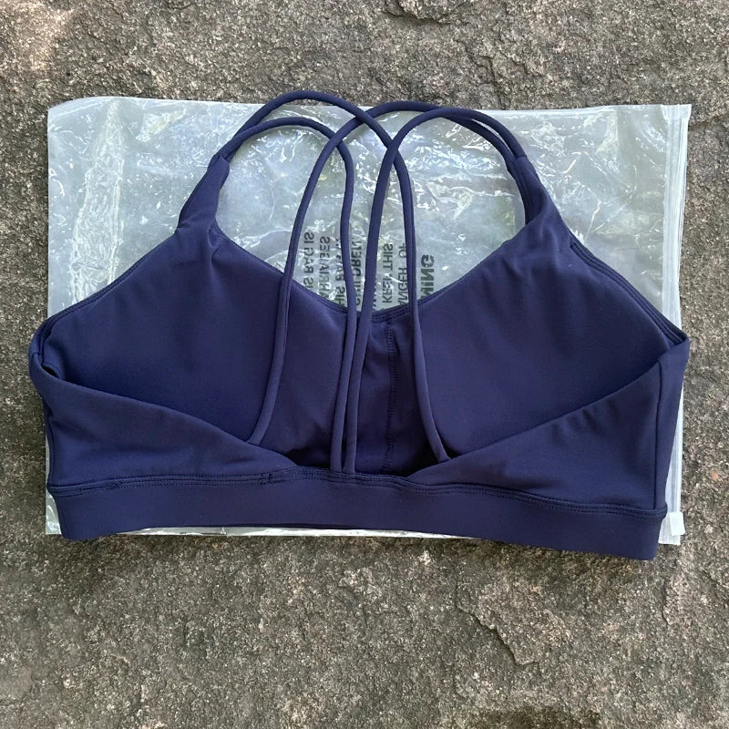 Women's Sports Bra Shockproof Bra Beautiful Back and Sports Anti Sagging Running External Wear Training Fitness Tank Yoga Bra